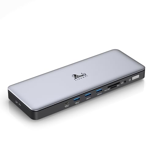 Thunderbolt 4 Dock USB C Docking Station 3 Monitore für Laptop mit USB3.1, HDMI DP 8k, 2,5 Gbit/s Ethernet, 150W Ladegerät, TB4 Dock für Dell, HP, MacBook (Intel Thunderbolt™ Zertifiziert)