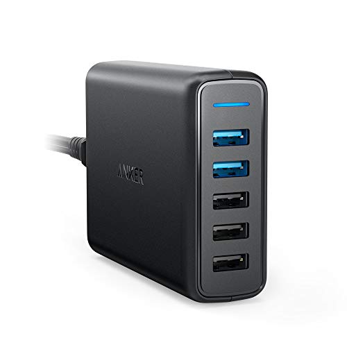 Anker PowerPort Speed 5, 63W 5 Port USB Ladegerät, Netzteile mit Quick Charge 3.0 & Power IQ für Samsung Galaxy S8 / S7 / S6 / Edge / Plus / Note, iPhone, iPad, LG, Nexus, HTC usw.