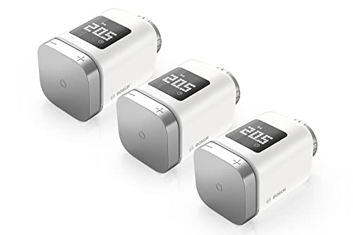 Bosch Smart Home Heizkörperthermostat II, 3er Set, smarte Thermostate mit App-Funktion, kompatibel mit Amazon Alexa, Apple HomeKit, Google Home - Amazon Edition
