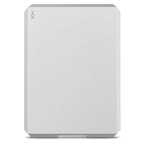 LaCie MOBILE DRIVE Moon 5TB tragbare externe Festplatte, 2.5 Zoll, Mac & PC, silber, inkl. 2 Jahre Rescue Service, Modellnr.: STHG5000400
