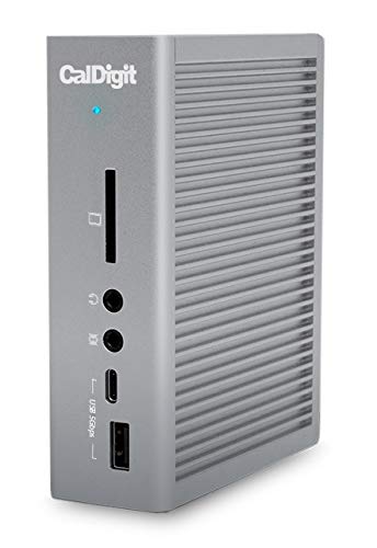 CalDigit TS3 Plus Thunderbolt 3 Dock – 85 W Ladegerät, 7xUSB 3.1 Ports, USB-C Gen 2, DisplayPort, UHS-II SD-Kartensteckplatz, optischer Ausgang, für MacBook Pro und PC (Space Grey – 0.7 m Kabel) ..