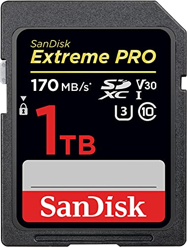 SanDisk Extreme PRO 1TB SDXC Memory Card up to 170MB/s, UHS-1, Class 10, U3, V30