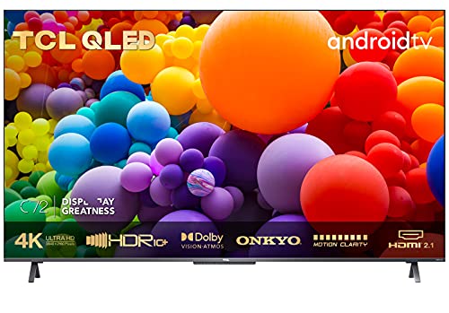 TCL 50C721 QLED Fernseher 50 Zoll Smart TV (4K UHD, Quantom Dot, 100% Farbvolumen, Android 11, Dolby Vision Atmos, MEMC, ONKYO, Google Duo, Google Assistant & Alexa, HDMI 2.1) [2021]
