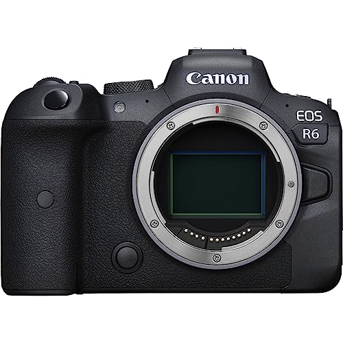 Canon EOS R6 Vollformat Systemkamera - Gehäuse (spiegellos, 20,1 MP, DIGIC X, 4K UHD, 5 Achsen Bildstabilisator, 7,5 cm vari angle LCD II, WLAN, Bluetooth, USB 3.1, Dual Pixel CMOS AF II), schwarz