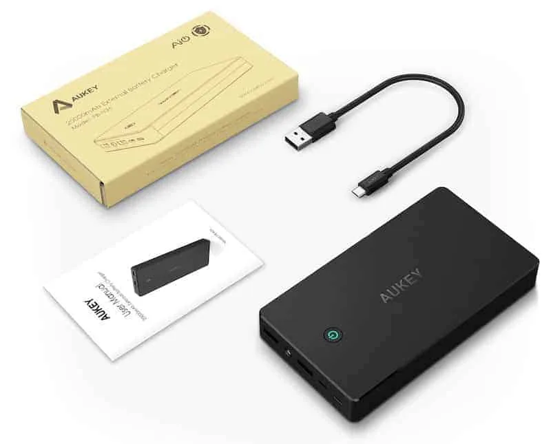Aukey Powerbank Lieferumfang