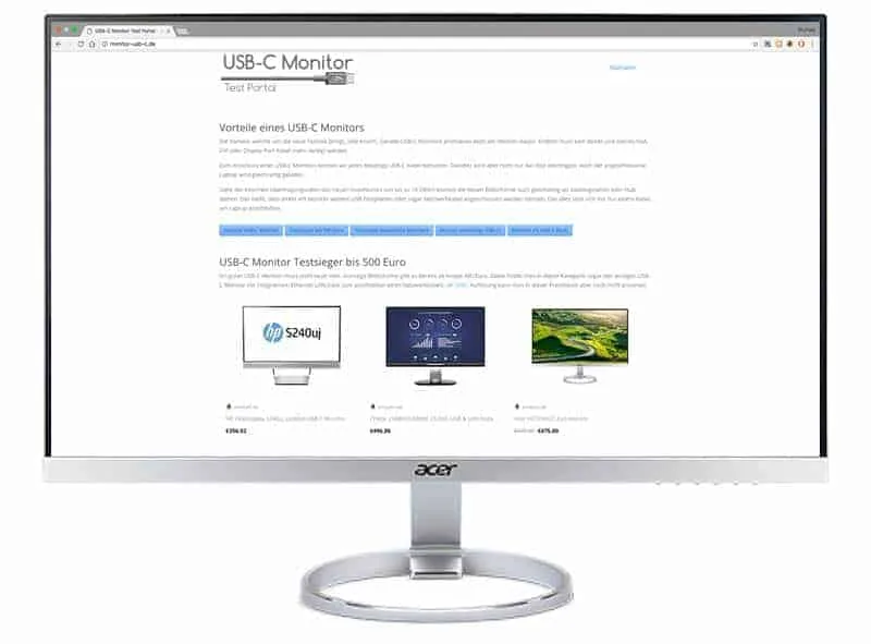 Acer H277HU USB-C Monitor