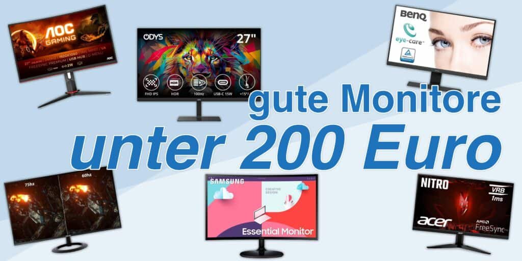 Monitor unter 200 Euro